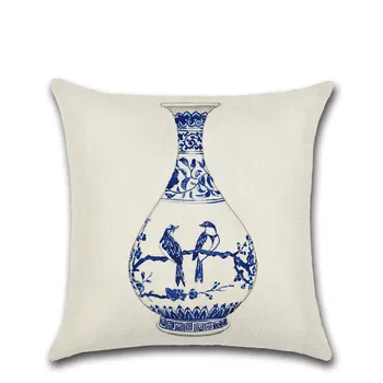 

Vase porcelain art bottle images printed decoration for home Friend gift cushion cover Pillow case shop Chair seat sofa car Deco