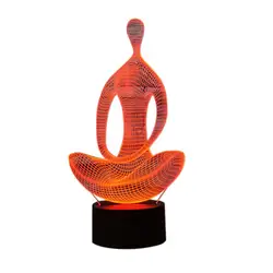 Акрил изменение 3D светодиодный ночник Медитации из акрилового спальня гостиная лампы украшения дома Night Light 7 цветов