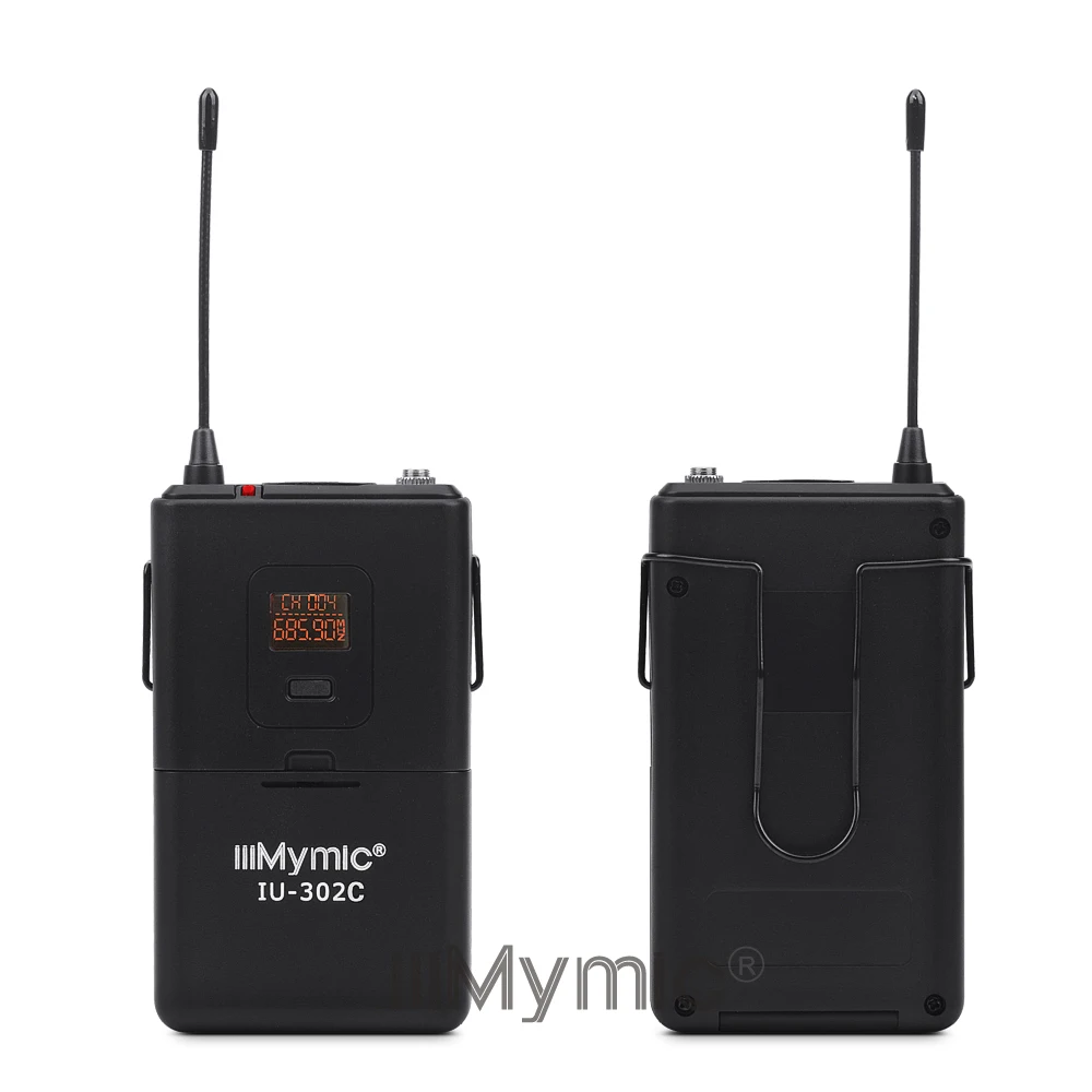 IiiMymic IU-302C UHF 600-700 МГц двухканальный поясной пакет+ лацканы+ гарнитура+ Портативная Профессиональная Беспроводная микрофонная система для DJ KTV