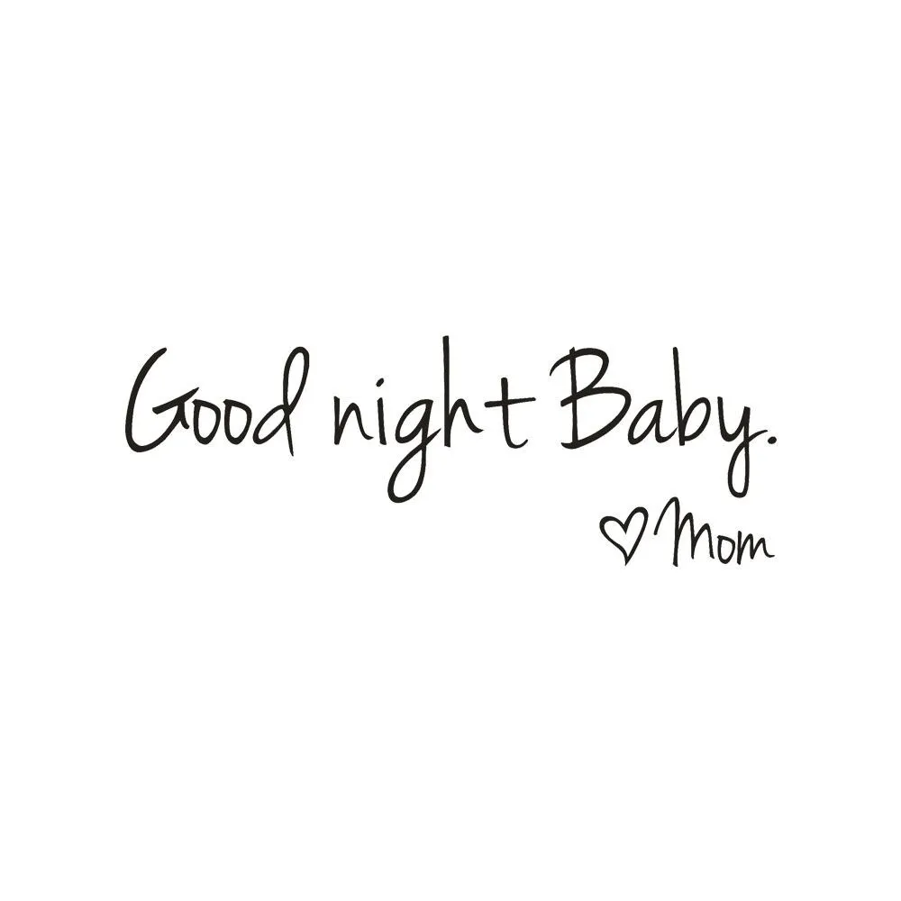 Good Night Baby Mom Home Decor Wall Sticker Decal Bedroom Vinyl Art