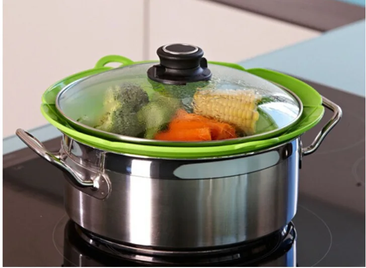 Silicone Spill-proof Cover Household Anti-pan Lid Kitchen -40 To 230 Degree Splash-proof Stopper Silicone Lid