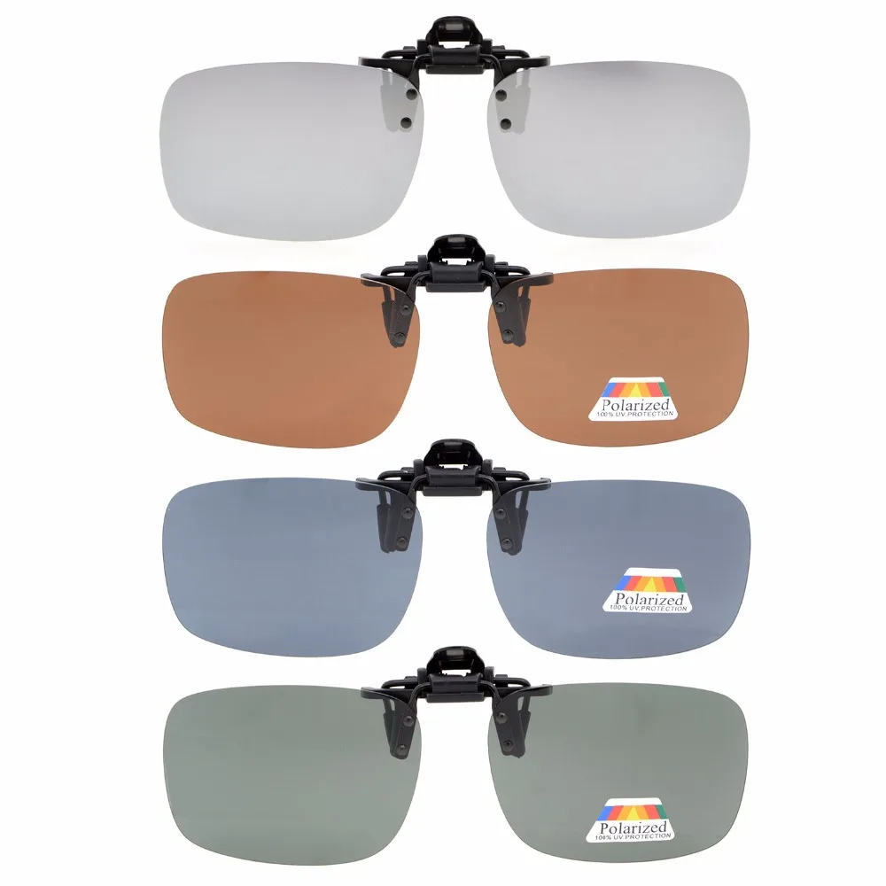 

JQ3 Eyekepper Flip-up Clip-on Sunglasses Polarized 60x43 MM 4-Pack Metal Glasses Clip