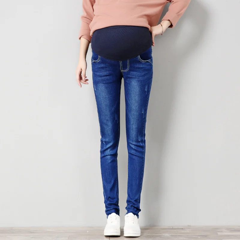 Джинсы для беременных; брюки для беременных; Одежда для беременных; сезон весна-лето; штаны для беременных; большие размеры - Цвет: AZ1882 Blue