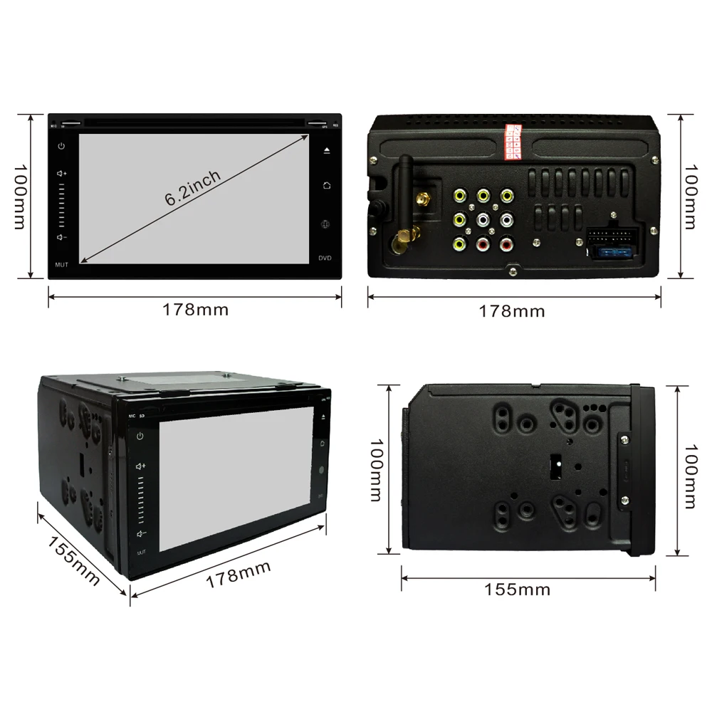 6. 2 'ƈ DIN Android 5.1 GPS Навигации Bluetooth AM/FM/RDS ChargerSteering Колеса Обратный парковка Для