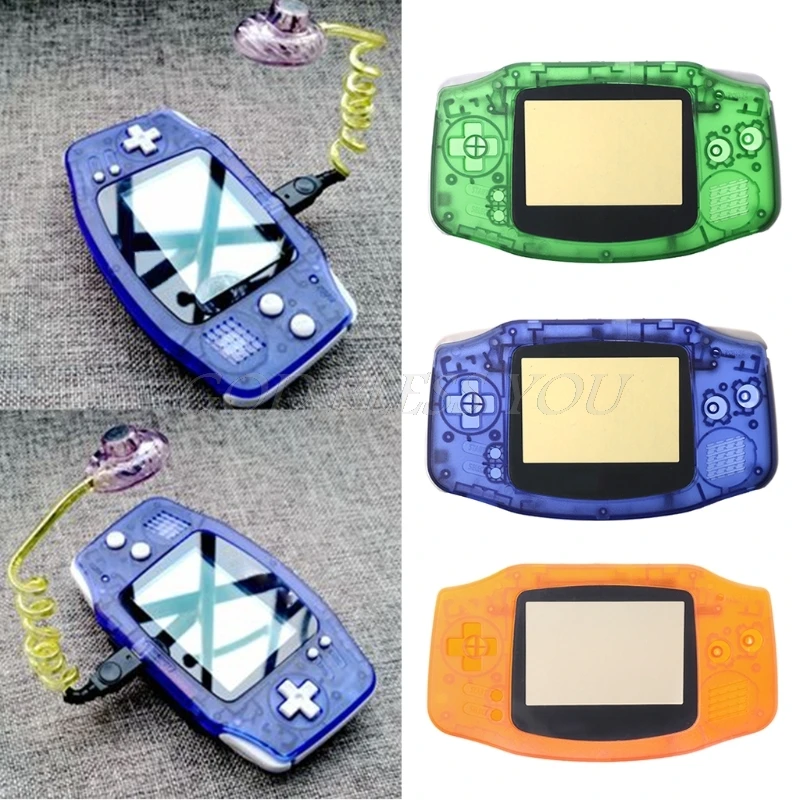Transparent Full Set Case Cover Frame Repair Parts Kit For Nintendo GameBoy Advance GBA