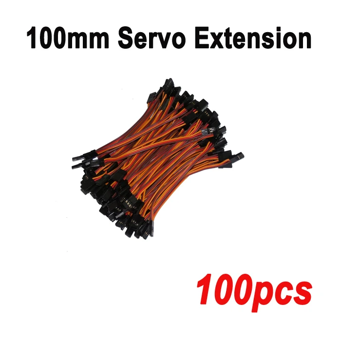 100pcs/lot 100mm 10cm JR Futaba male to male plug servos connecting