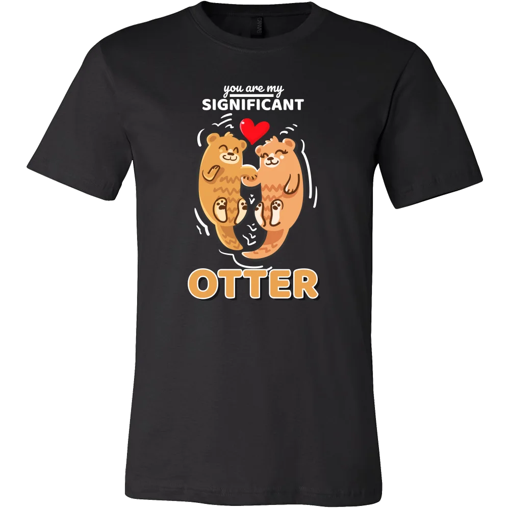 

Sea Otter,Romantic,Love Significant Otters Couples T-shirt Cartoon t shirt men Unisex New Fashion tshirt free shipping funny