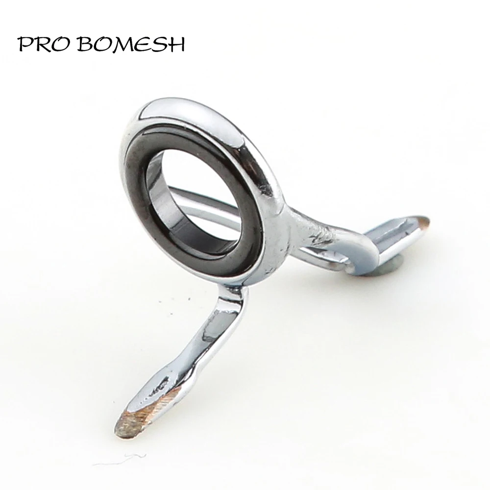 Pro Bomesh 3.7g 9pcs/Kit Casting Rod Guide Set SIC Ring Stainless Steel Guide DIY Custom Rod Building Accessory