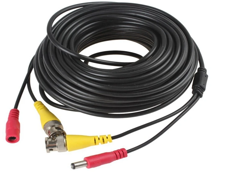 

LWSTFOCUS BNC Cable 5M/10M/15M/20M/30M/40M/50M Optional CCTV Cable Video Output DC Plug Cable for AHD/Analog BNC System DVR Kit