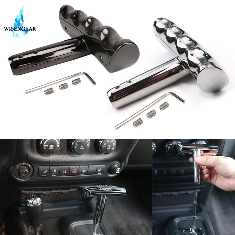 WISEN GEAR T ручка переключения передач для Jeep Wrangler JK компас Liberty Grand Cherokee + 3D наклейка