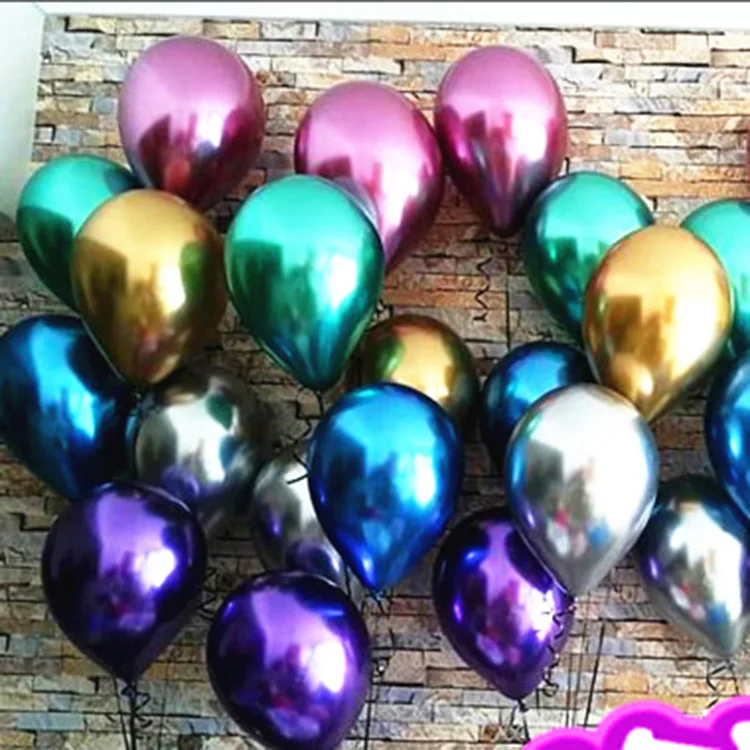 10 шт 12 дюймов металлик латекс хром Свадебный шар вечерние шарики для украшения неоновые стикеры воздушный шарик Гелиевый шар