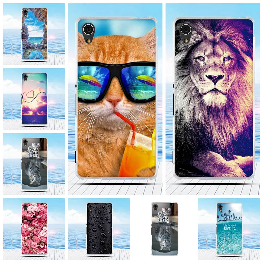 

For Sony Xperia M4 Aqua E2303 E2333 Case Cartoon 3D Relief Printing Pattern Back Cover TPU Soft Silicone Case