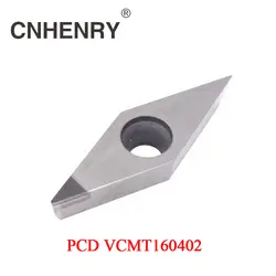 Из 2 предметов PCD обращаясь вставками VCMT 160402 ЧПУ PCD бриллиантовыми вставками для токарные инструменты MVJNR/MVVNN/MVUNR