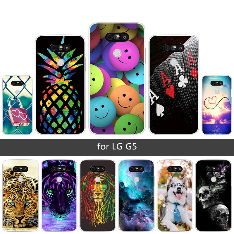 Для LG G5 чехол для телефона 5 3 дюйма с принтом задняя крышка мягкий TPU прозрачный