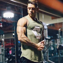 Без рукавов, для тренажерного зала футболка рубашка для пробежек Мужская Летняя майка из дышащего хлопка, Для мужчин s майка тренажерный зал Фитнес Футболка спортивная рубашка с короткими рукавами