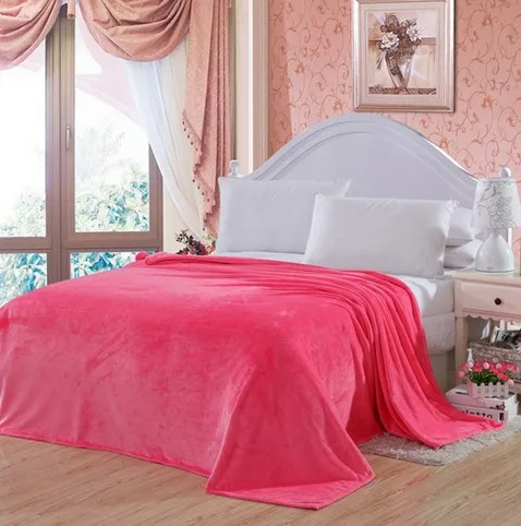 

Luxury Fleece Bedding Blanket Super Soft Warm Fuzzy Lightweight Blankets Couch Throw Solid Color Blanket Home Beds