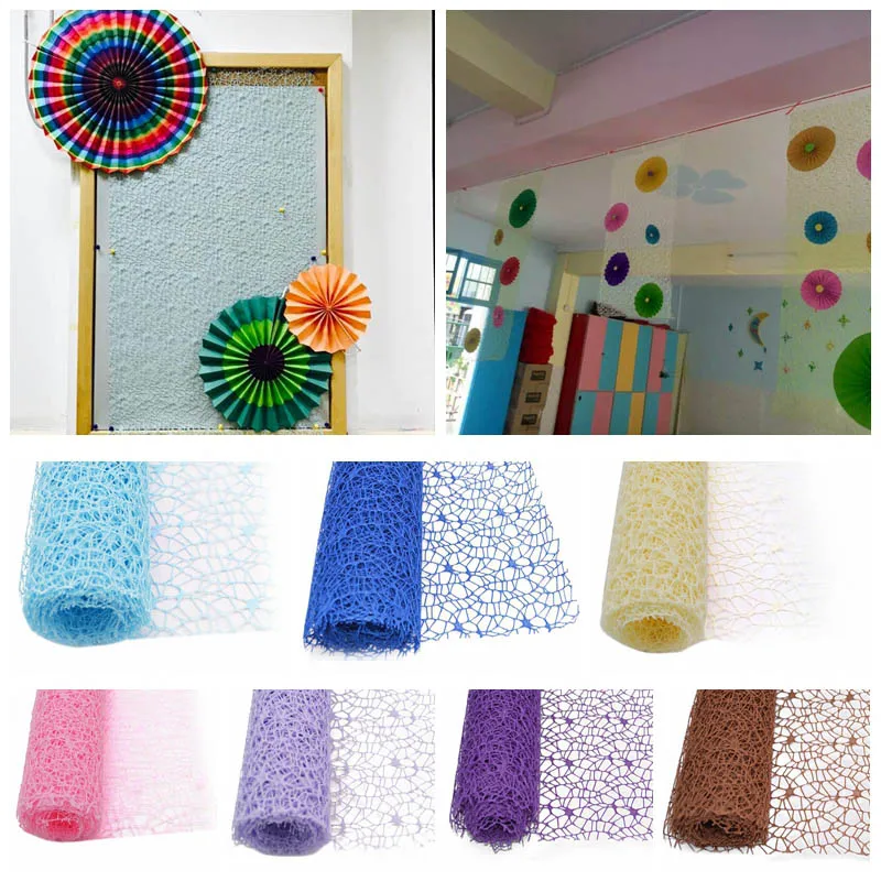 

50cm x 5Yards Tulle Organza Roll Fabric Sheer Gauze Element for Table Runner DIY Craft Scrapbooking Wedding Party Supplies