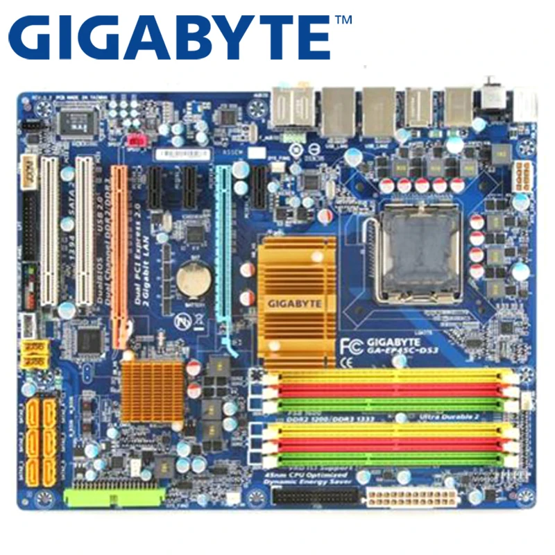 GIGABYTE GA-EP45C-DS3 настольная материнская плата P45 Socket LGA 775 для Core2 Extreme/Quad/Duo DDR3 16G ATX б/у EP45C-DS3