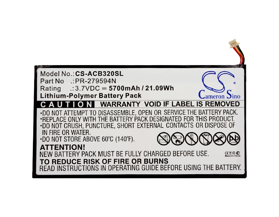 PR-279594N батареи Cameron Sino для Acer A5008 Iconia One 10 B3-A20 B3-A30 A3-A40 | Электроника