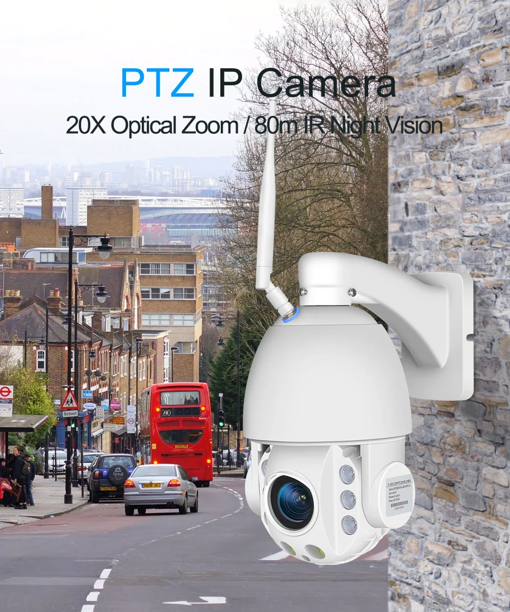 1080P Full HD CCTV Камера x20 цифровой зум PTZ IP66 всепогодный IP Камера двухстороннее аудио разговаривать открытый Wfi Беспроводной Камера