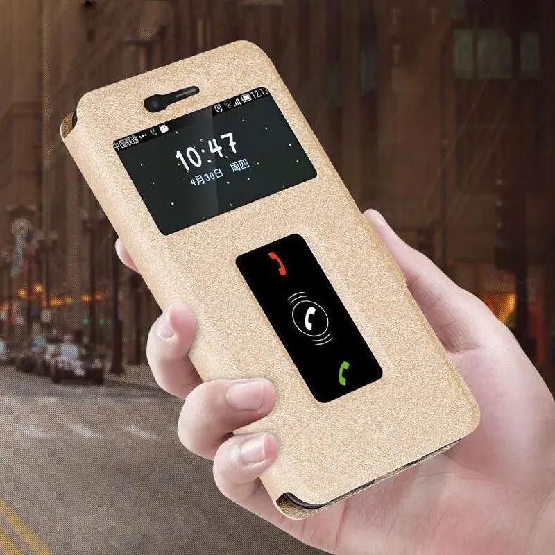 

View Window Flip Cover ZTE Blade A510 Case Magnetic Leather Case for ZTE A510 Protective Phone Bag & Soft Silicone Cover Fundas
