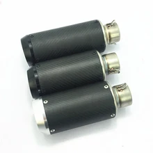 51mm Motorcycle Exhaust Escape Carbon Fiber Moto Pipe Muffler Pipe Case For CB400 R6 R15 Z750 ER6N Tmax 500