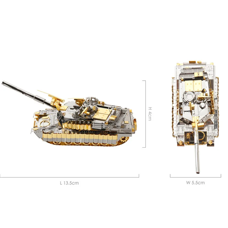 Piececool 3d металлические нано-головоломки M1A2 SEP TUSK II Танк сборные модели наборы P077 DIY 3D лазерная резка головоломки игрушки для проверки