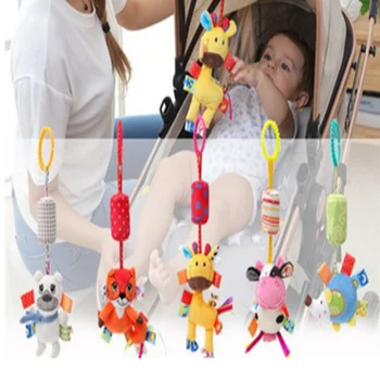 

Soft Animal Hanging Rattle Plush Toys Baby Shake Ring Infant Crib Bed Stroller Car Hanging Plush Toy For Newborn Best Gift