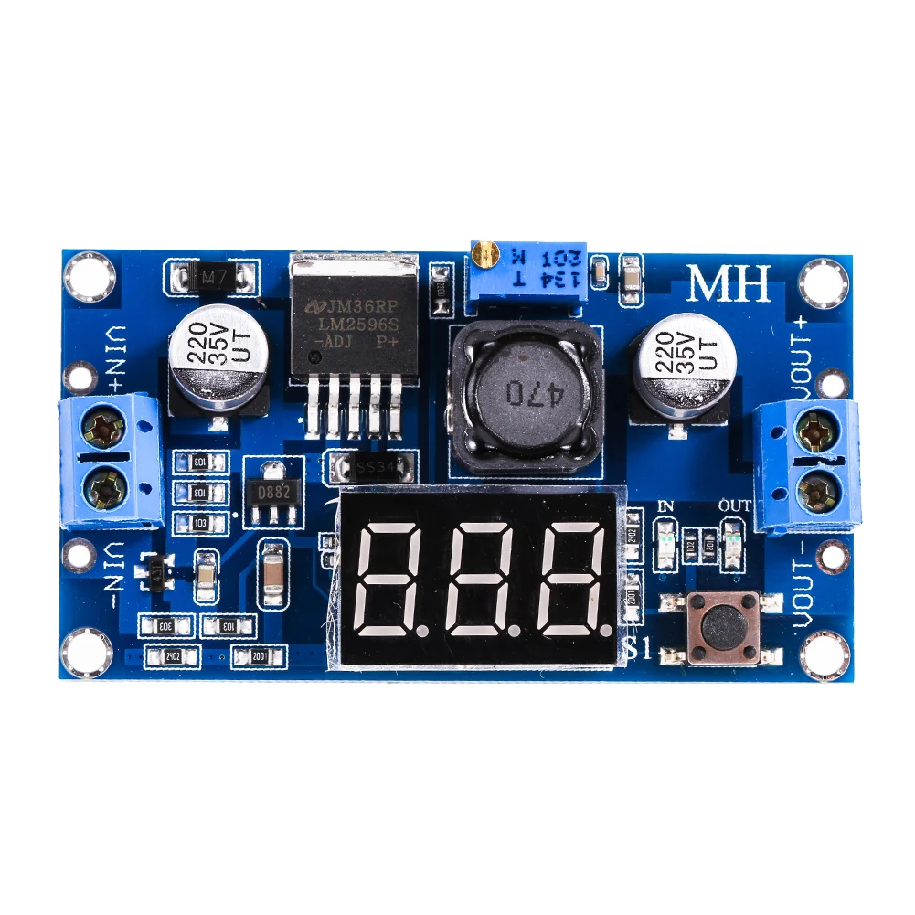 

High Quality Step-down LM2596 Power Converter Module DC 4.0~40 to 1.3-37V LED Voltmeter