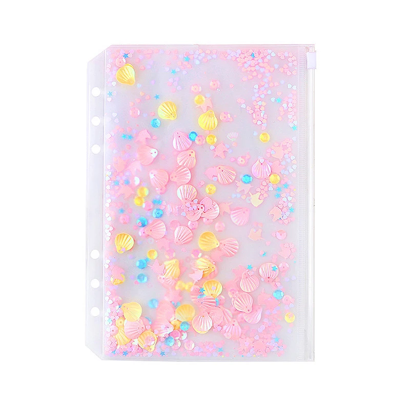 CXZY розовая сумка для хранения с блестками 6 отверстий A5 A6 traveler notebook кавайный