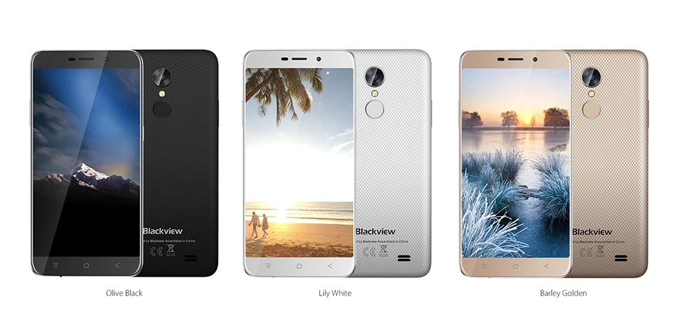 Blackview A10 Оригинал 5,0 "мобильный телефон HD 18:9 2 ГБ + 16 GB Android 7,0 4 ядра отпечатков пальцев ID 2800 mAh 3g ультра-тонкий для смартфона