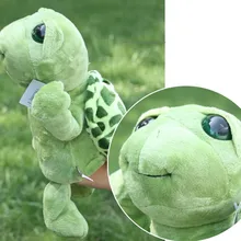 Супер милые 1 шт. 30 см большой глаз зеленая черепаха Плюшевые Ручные куклы история кукла мягкая игрушка детский спальный подарок