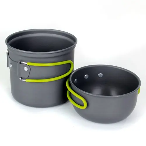 Venta al por mayor 5X de excursión que acampa plegable juego de utensilios Pot Pan