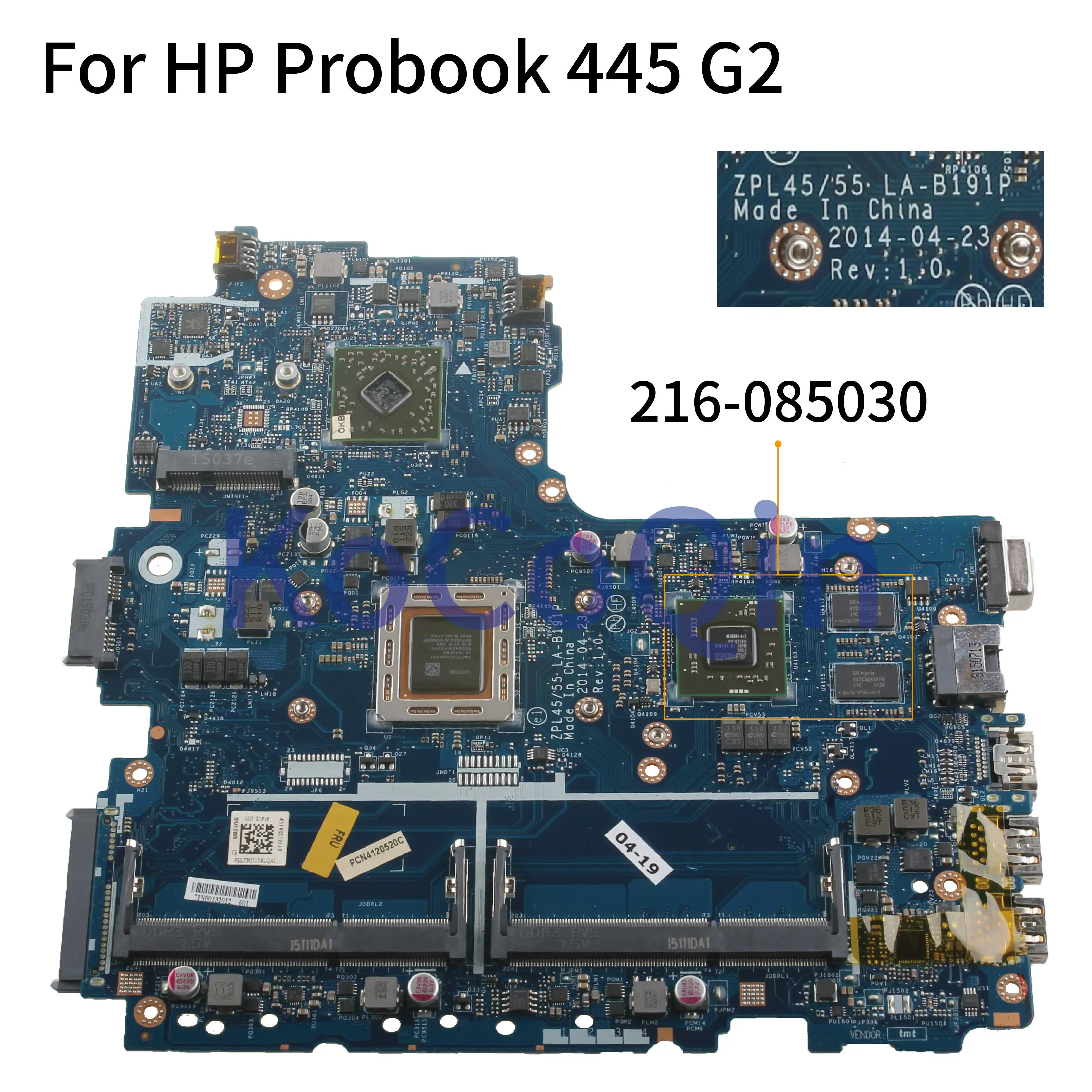 Great Value  KoCoQin Laptop motherboard For HP Probook 445 G2 455 G2 Mainboard 775072-001 775072-601 ZPL45/55 LA