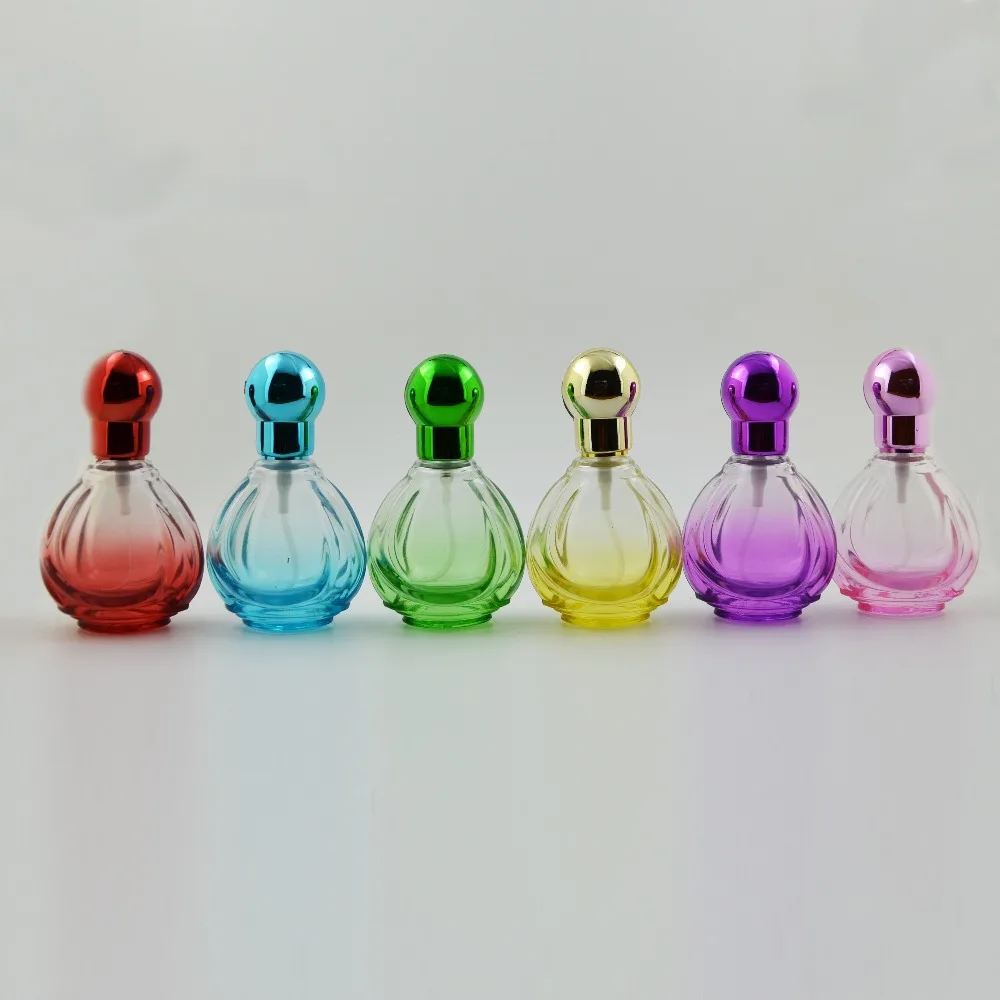 1pcs 30ML Stylish Portable Transparent Glass Refillable perfume bottle with empty cosmetic container