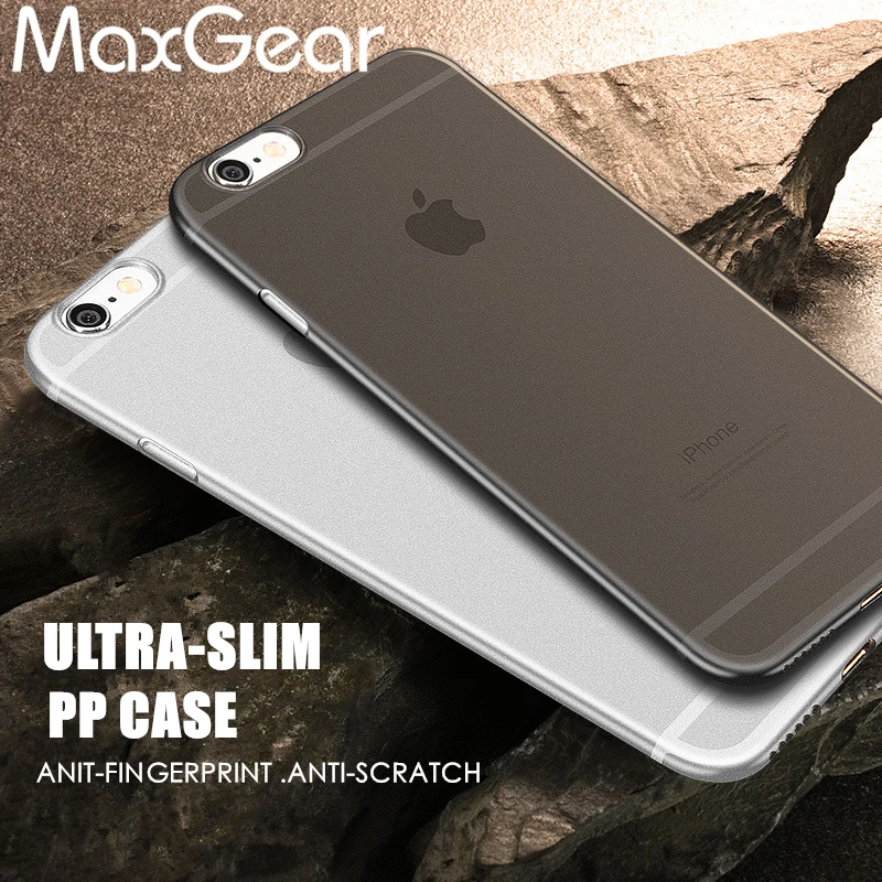 

MaxGear Matte Transparent Ultra-thin 0.3mm Back Full Case For iPhone 7 6 6S PP case Protective Cover for Apple iPhone 7 8 plus