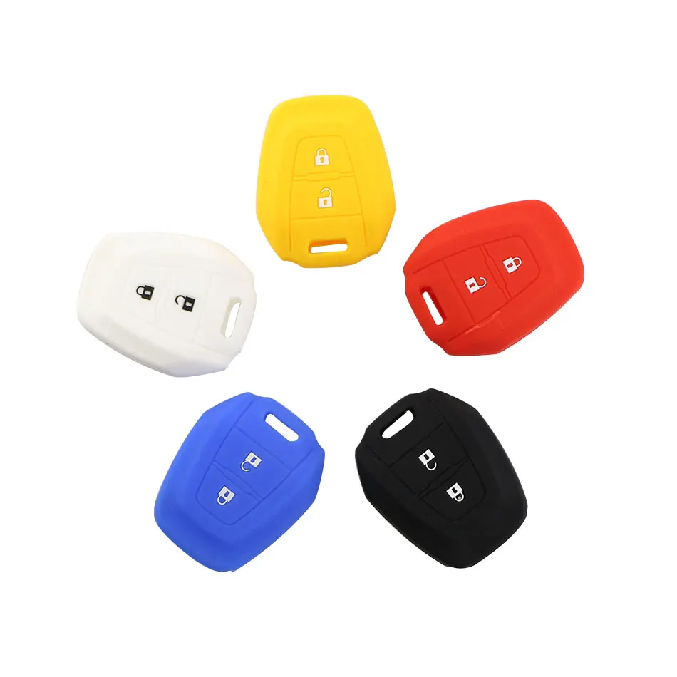 

Carmilla Silicone Car Key Cover Protector Case Fit for Isuzu DMAX MUX Truck 2 Button Silicon Case D-Max FOB Shell Accessory