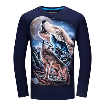 

S-7XL Fashion Men 2D Printed Long Sleeve T Shirts Casual Cotton Slim O-neck Tops Tee Shirts For Male Nice Spring Summer Autumn