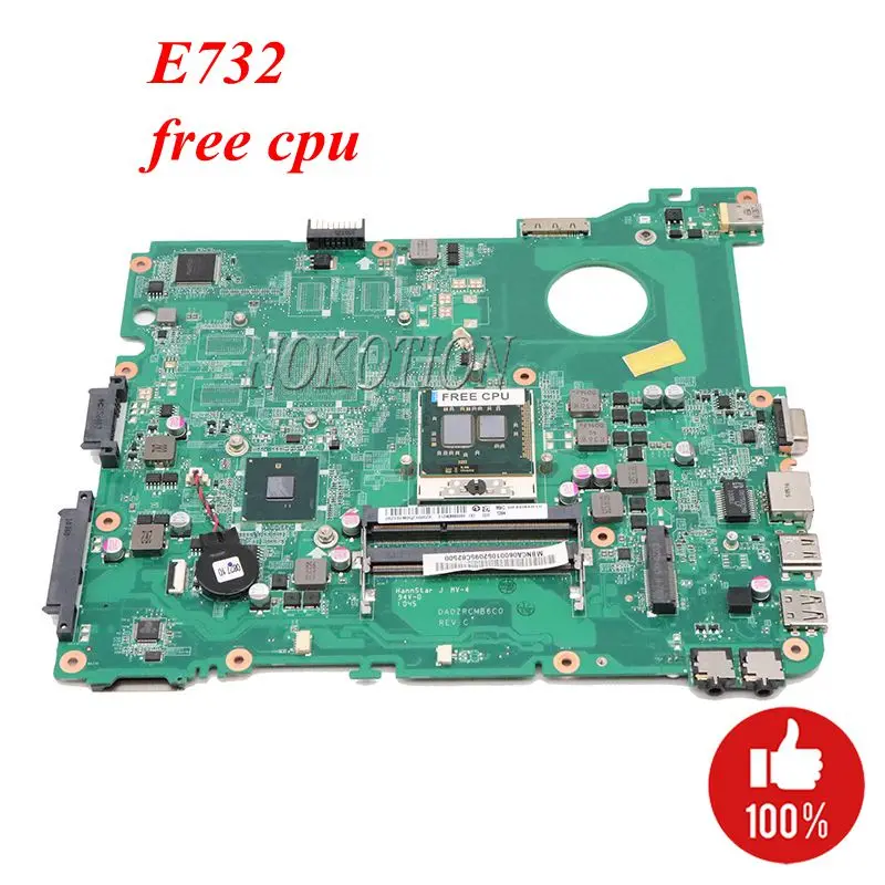 Материнская плата NOKOTION MBNCA06001 для ноутбука ACER eMachines E732 материнская DA0ZRCMB6C0 HM55 DDR3