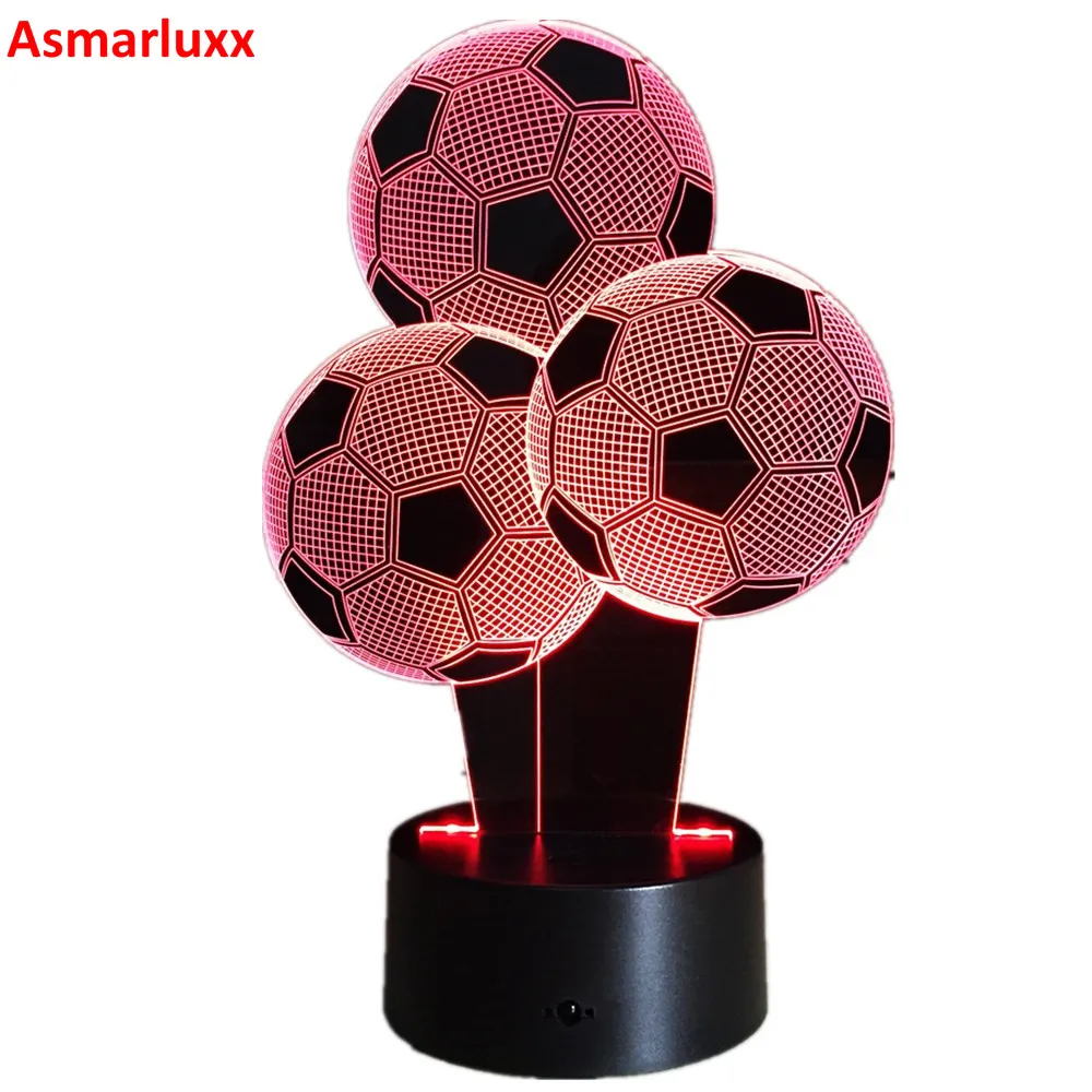 

Football Balloon Shape 3D LED lamp 7 Colors Changing 3D Illusion Lamp Soccer Night Light 3D Visual Light Gift For SportFan