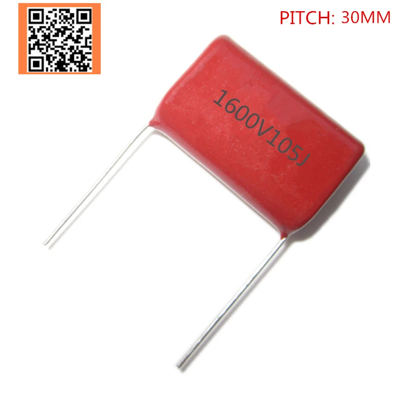 

3pcs CBB 1600V 1UF 105J 1600V 5% PITCH 30MM DIP CBB Polypropylene film capacitor 105