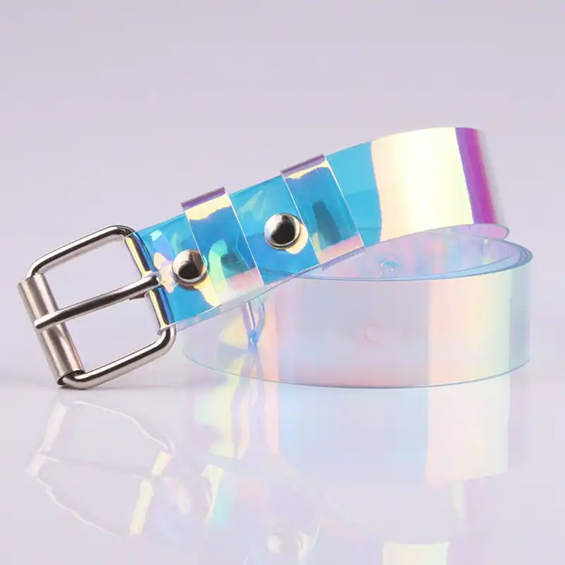 Transparent Belt Waistband Ladies Pin Buckle Clear Design Waist Belt Women Girls