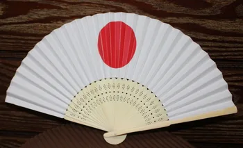 

[ Fly Eagle ] 100Pcs Japanese paper made SENSU folding fan, NIPPON HINOMARU design - 38 x 21cm