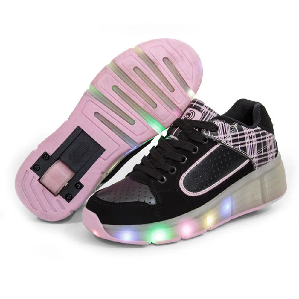 Wheels Black Led Shoes Wheels Black Led Shoes