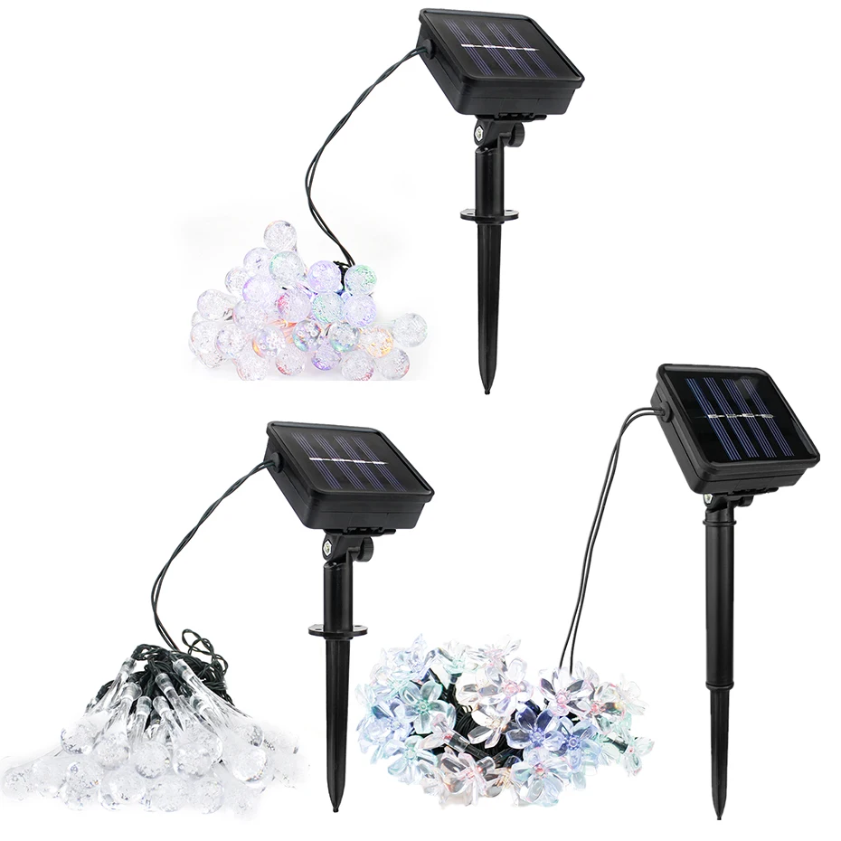 

Garden Led Solar Light Outdoor String Solar Lamp Garlands Fairy String Christmas Party Garden Decoration String Strip Lights