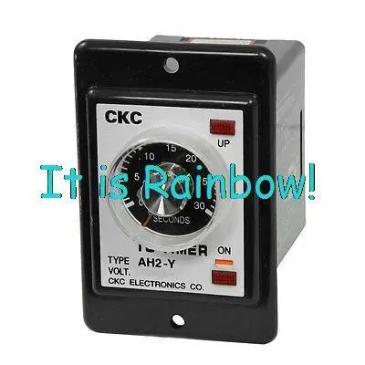 

Free Shipping Panel Mounted DPDT 8P 30Sec 0-30S Timing Time Relay AC 220V w LED Indicator