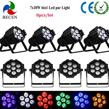 

Mini Par Can Light 7x18W RGBWA+UV 6in1 LED Stage Light DMX512 For Disco DJ Show Music KTV Christmas Party 8pcs/lot