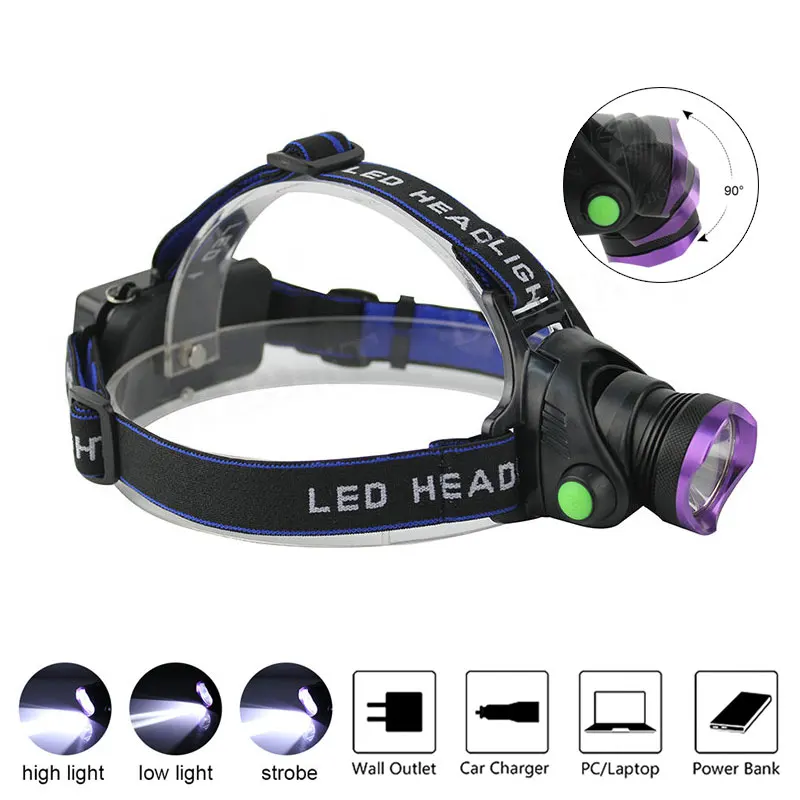 

BORUiT 2000LM XML T6 LED Headlight 3 Mode Headlamp Use 18650 Head Torch Outdoor Camping Hunting Waterproof Flashlight