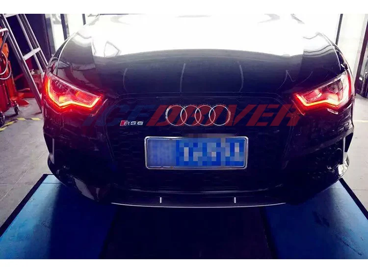 Icedriver для AUDI A6 S6 DRL RGB многоцветный светодиодный доски 2013- Противотуманные фары красные, синие демон освещение для глаз лампы