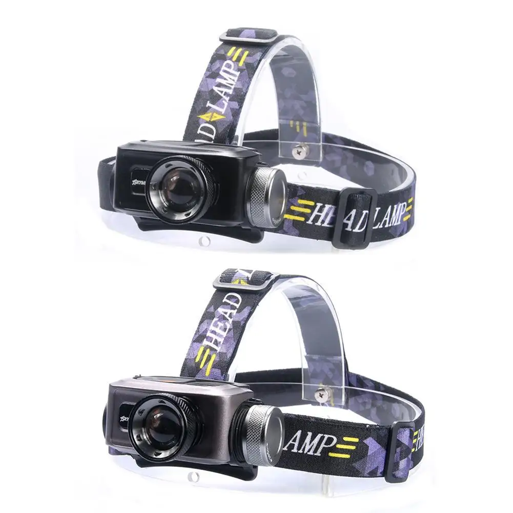 Tactical Headlamp Zoomable Hunting Camping Flashlight AAA Battery Lamp